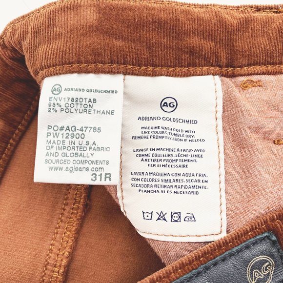 Ag Adriano Goldschmied Isabelle Button Up Corduroy Pants - Picture 8 of 11